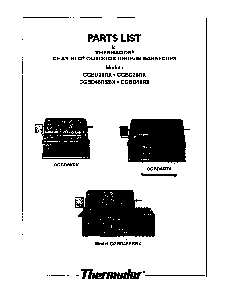 Cover Diagram and Parts List for CGBD36RX  Thermador Grill