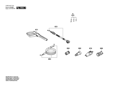 Section 3 Diagram and Parts List for 3600HA7210  Bosch Miscellaneous