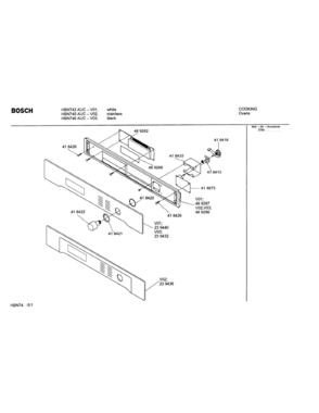 01 - FASCIA PANEL Diagram and Parts List for HBN745AUC(FD8207-)  Bosch 