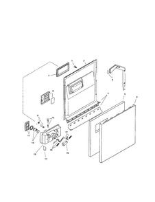Door Assembly Diagram and Parts List for SHU5316UC 11 Bosch Dishwasher