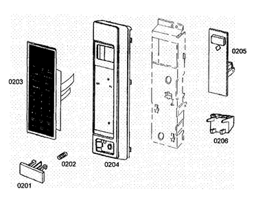 Control Panel Diagram and Parts List for MBEB01  Thermador Microwave