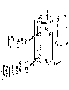 52 Gallon Model Diagram and Parts List for 153311550  Kenmore Heater