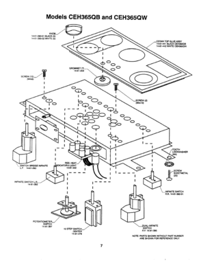 07 - CONTROL PANEL Diagram and Parts List for CEH365QB  Bosch Range