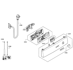 Control Panel Diagram and Parts List for WTC82100US 05 Bosch Dryer