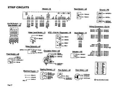 Strip Circuits Diagram and Parts List for DW246US  Thermador Dishwasher
