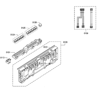 Control Panel Diagram and Parts List for SPV5ES53UC 30 Bosch Dishwasher