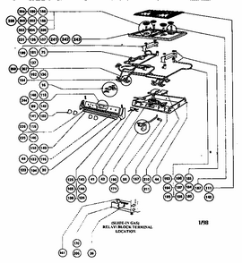 Gas Burner Box Assembly Diagram and Parts List for RDDS30VQ  Thermador Range