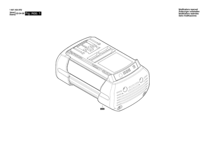 Part Location Diagram of 1607A350R2 Bosch Battery Pack