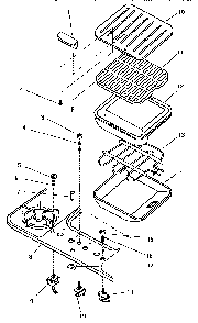 Controls / Griddle Diagram and Parts List for SGS36GW  Thermador Cooktop