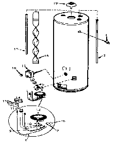 Replacement Parts Diagram and Parts List for 153333730  Kenmore Water Heater