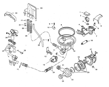 Component Assy Diagram and Parts List for SHU3306UC 06 Bosch Dishwasher