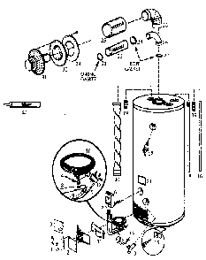 Replacement Parts Diagram and Parts List for 153333712  Kenmore Water Heater