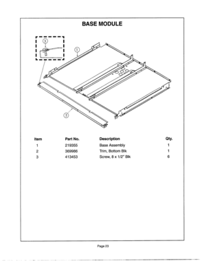 23 - BASE MODULE Diagram and Parts List for CJ302UW  Bosch Range