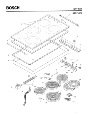 Part Location Diagram of 00670016 Bosch HILIGHT HOTPLATE