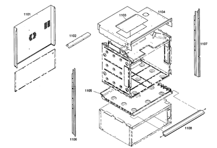 Mounting Assy Diagram and Parts List for POMW30101  Thermador Microwave