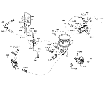 Pump Assy Diagram and Parts List for SHX65P06UC 63 Bosch Dishwasher