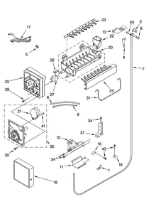 Icemaker Parts Diagram and Parts List for KBULT3661A02  Thermador Refrigerator