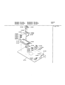 Internal Top Panel Diagram and Parts List for HBL446AUC 01 Bosch Wall Oven