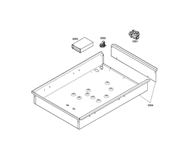 Panel Frame/regulator Diagram and Parts List for NGP745UC 01 Bosch Cooktop