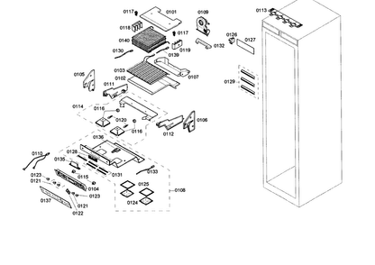 Control Panel Diagram and Parts List for T24IR70NSP 21 Thermador Refrigerator