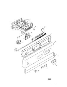 Fascia Panel Diagram and Parts List for SHI4302UC 06 Bosch Dishwasher