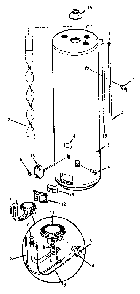 Replacement Parts Diagram and Parts List for 153331371  Kenmore Water Heater