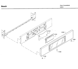Control Panel Diagram and Parts List for HBN8651UC 02 Bosch Wall Oven
