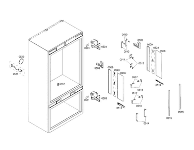 Lighting Diagram and Parts List for T36IB70NSP 04 Thermador Refrigerator