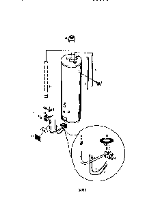 30 Gallon Diagram and Parts List for 153332361  Kenmore Water Heater