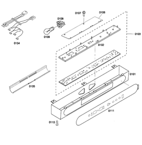 Control Panel Diagram and Parts List for KBUDT4255E 03 Thermador Refrigerator