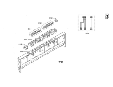 Operating Module/Panel Frame Diagram and Parts List for DWHD640JFP D5 Thermador Dishwasher
