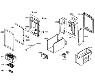 Dispenser Diagram and Parts List for T18ID80NRP 15 Thermador Freezer