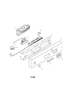 Fascia Panel Diagram and Parts List for SHU4322UC 12 Bosch Dishwasher