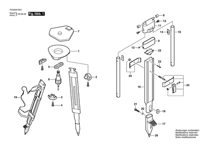 Diagram Diagram and Parts List for WDF20 (Black)(F 034 091 S01) Bosch Tool Stand & Cart