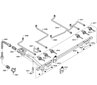 Manifold Assy Diagram and Parts List for PRD366GHU 04 Thermador Range
