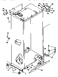 Cabinet Diagram and Parts List for TSS42QBW00  Thermador Refrigerator