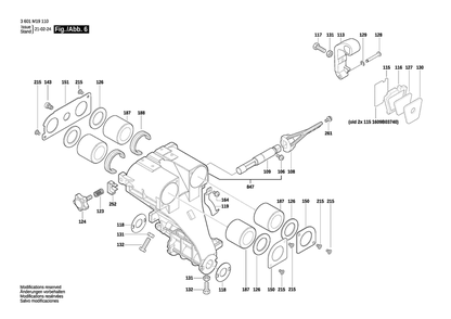Diagram 6 Diagram and Parts List for CM8S 3 601 M19 110 Bosch Miter Saw