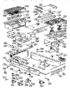 Cooktop Diagram and Parts List for PRSE48-4GG  Thermador Range