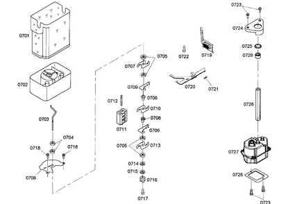 Ice Bin Assy Diagram and Parts List for KBUDT4255E 01 Thermador Refrigerator
