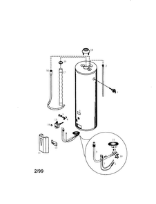 Power Miser 65 Gallon Diagram and Parts List for 153337662  Kenmore Water Heater