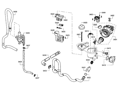 Valve Assy Diagram and Parts List for SHE3AR72UC 12 Bosch Dishwasher