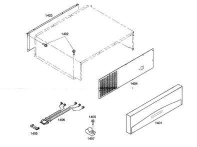Top Grille Diagram and Parts List for KBUDT4265E 01 Thermador Refrigerator