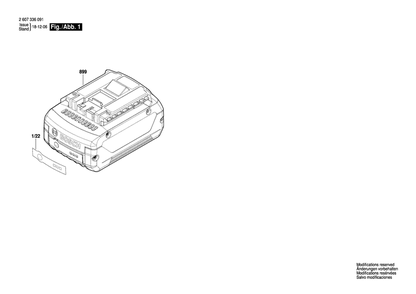 Part Location Diagram of 1607A350V9 Bosch Battery Pack