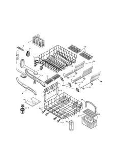 Racks Diagram and Parts List for SHI6806UC 12 Bosch Dishwasher