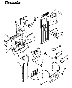 Air Flow Reservoir Diagram and Parts List for TSS36DAW-06  Thermador Refrigerator