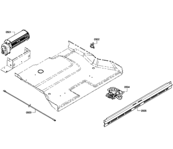 Fan Cooling Diagram and Parts List for HBL3560UC 05 Bosch Wall Oven