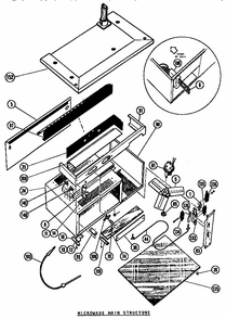 Microwave Main Structure Diagram and Parts List for MTR225  Thermador Microwave