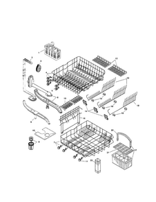 Racks Diagram and Parts List for SHU4316UC 12 Bosch Dishwasher