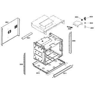 Cabinet Assy Diagram and Parts List for HBL8450UC 01 Bosch Wall Oven