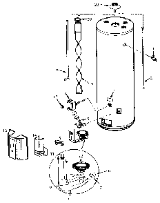 Replacement Parts Diagram and Parts List for 153334400  Kenmore Water Heater